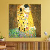 Gustav Klimt The Kiss  Art Nieuw schilderen Canvas Afdruk (Insitu (Woonkamer))
