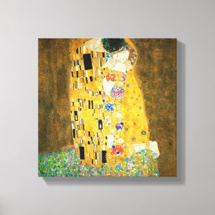 Gustav Klimt The Kiss  Art Nieuw schilderen Canvas Afdruk