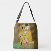 Gustav Klimt The Kiss  Art Nieuw schilderen Crossbody Tas (Achterkant)