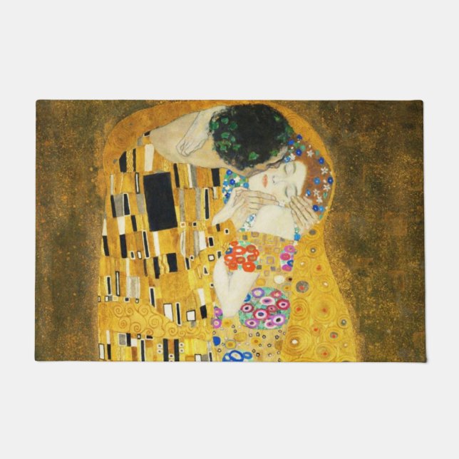 Gustav Klimt The Kiss  Art Nieuw schilderen Deurmat (Voorkant)