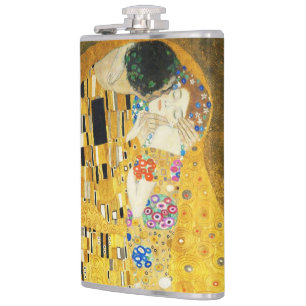 Gustav Klimt The Kiss  Art Nieuw schilderen Heupfles