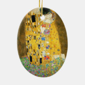 Gustav Klimt The Kiss  Art Nieuw schilderen Keramisch Ornament (Achterkant)