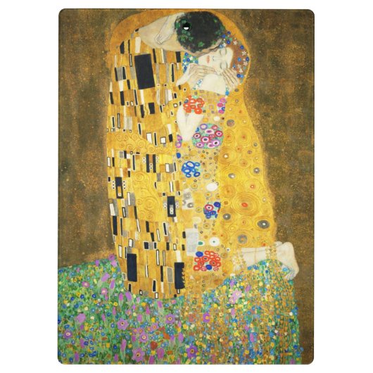 Gustav Klimt The Kiss  Art Nieuw schilderen Klembord (Achterkant)