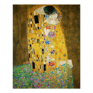 Gustav Klimt The Kiss  Art Nieuw schilderen Perfect Poster
