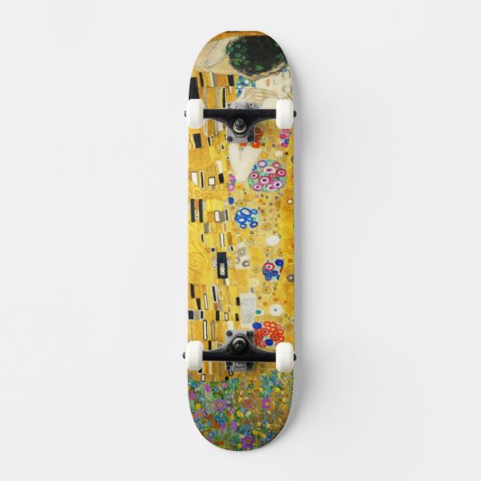 Gustav Klimt The Kiss  Art Nieuw schilderen Persoonlijk Skateboard (Voorkant)