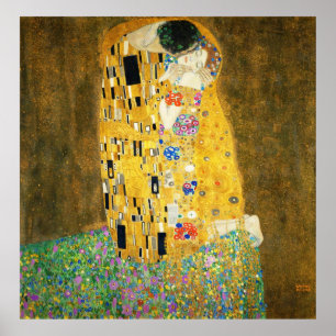 Gustav Klimt The Kiss  Art Nieuw schilderen Poster