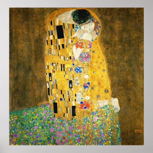 Gustav Klimt The Kiss  Art Nieuw schilderen Poster (Voorkant)