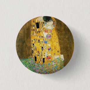 Gustav Klimt The Kiss Art Nieuw schilderen Ronde Button 3,2 Cm
