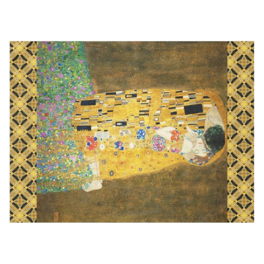Gustav Klimt The Kiss  Art Nieuw schilderen Tafelkleed (Voorkant (Horizontaal))