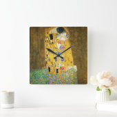 Gustav Klimt The Kiss  Art Nieuw schilderen Vierkante Klok (Huis)