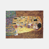 Gustav Klimt - The Kiss - Art Nouveau Fleece Deken (Voorkant (Horizontaal))