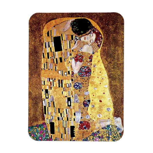 Gustav Klimt - The Kiss - Art Nouveau Magneet (Verticaal)