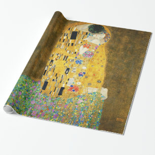 Gustav Klimt The Kiss  Art Nouveau Painting Cadeaupapier