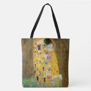 Gustav Klimt The Kiss  Art Nouveau Painting Tote Bag