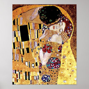 Gustav Klimt - The Kiss - Art Nouveau Poster