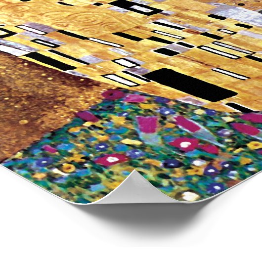 Gustav Klimt - The Kiss -  Art Nouveau Poster (Hoek)