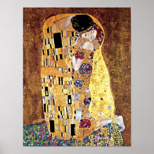 Gustav Klimt - The Kiss - Art Nouveau Poster