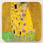 Gustav Klimt The Kiss Bier Onderzetter<br><div class="desc">De Kus geschilderd door Gustav Klimt.</div>