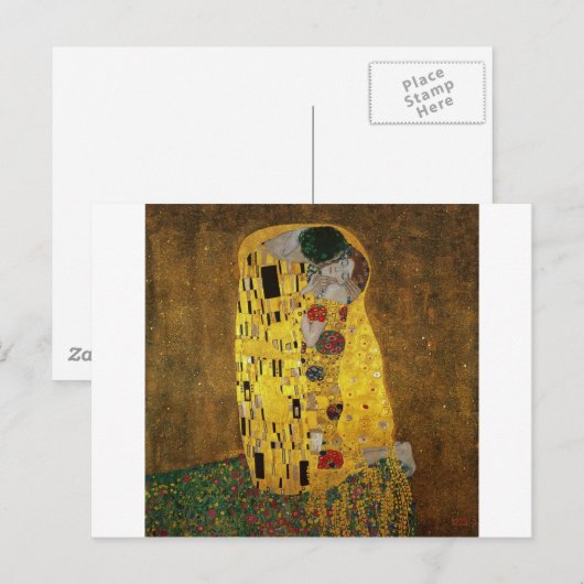 Gustav Klimt The Kiss Briefkaart (Voorkant / Achterkant)