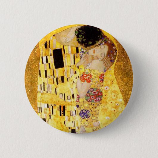 Gustav Klimt The Kiss Button (Voorkant)