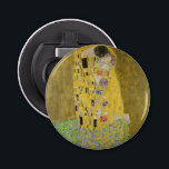 Gustav Klimt - The Kiss Button Flesopener<br><div class="desc">The Kiss / Der Kuss - Gustav Klimt in 1907-1908</div>