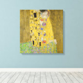 Gustav Klimt - The Kiss Canvas Afdruk (Insitu (Houten vloer))