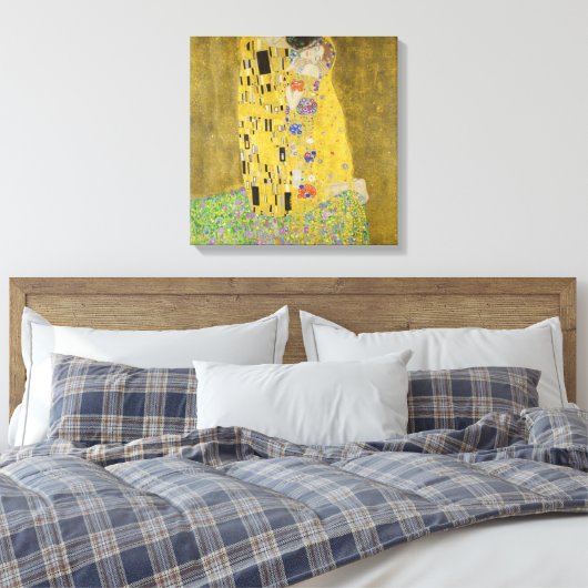 Gustav Klimt - The Kiss Canvas Afdruk (Insitu (Slaapkamer))