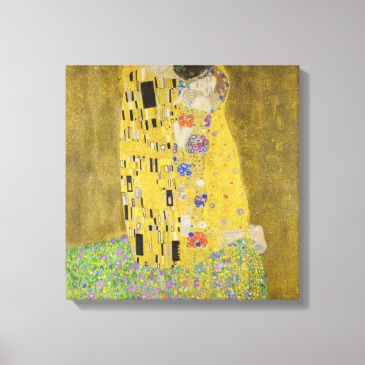 Gustav Klimt - The Kiss Canvas Afdruk (Voorkant)