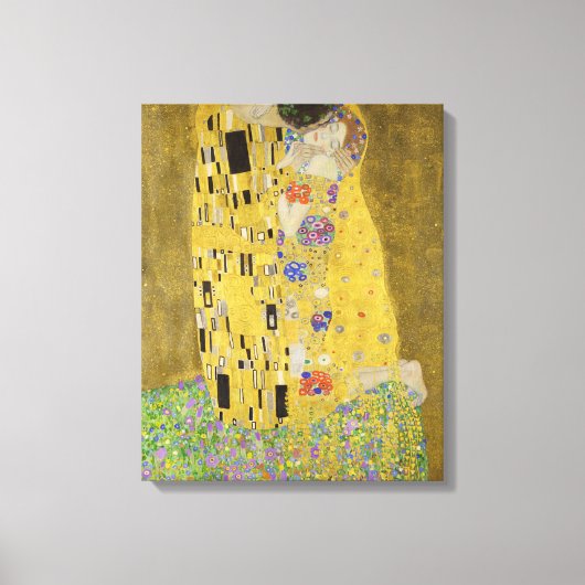Gustav Klimt - The Kiss Canvas Afdruk (Voorkant)