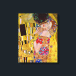 Gustav Klimt - The Kiss Canvas Afdruk<br><div class="desc">De kus van Gustav Klimt. Geweldig schilderij getiteld The Kiss,  gemaakt door Gustav Klimt.</div>