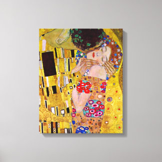 Gustav Klimt - The Kiss Canvas Afdruk