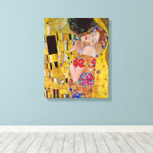 Gustav Klimt - The Kiss Canvas Afdruk (Insitu (Houten vloer))