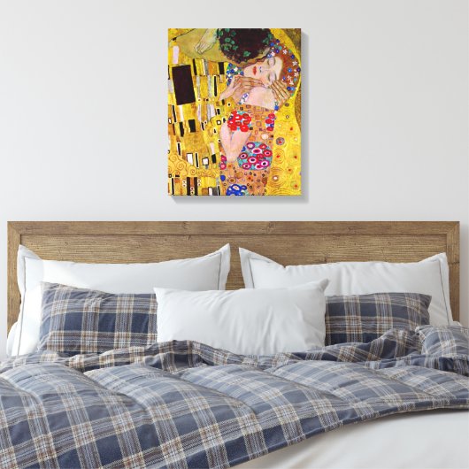 Gustav Klimt - The Kiss Canvas Afdruk (Insitu (Slaapkamer))