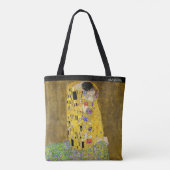 Gustav Klimt – The Kiss – Custom Text Tote Bag (Achterkant)