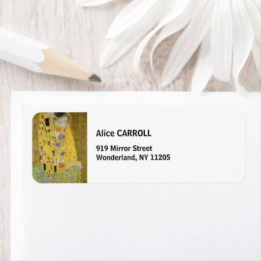 Gustav Klimt - The Kiss Etiket (Insitu)