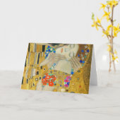 Gustav Klimt The Kiss faces Detail Painting Kaart (Gele Bloem)