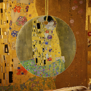 Gustav Klimt The Kiss Fijn Kunst Keramische Kerstb Keramisch Ornament
