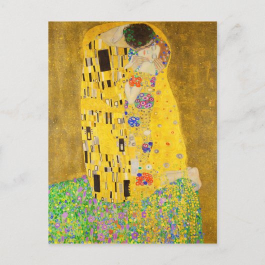 Gustav Klimt The Kiss Fine Art Briefkaart (Voorkant)