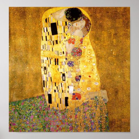 Gustav Klimt The Kiss Fine Art Poster (Voorkant)