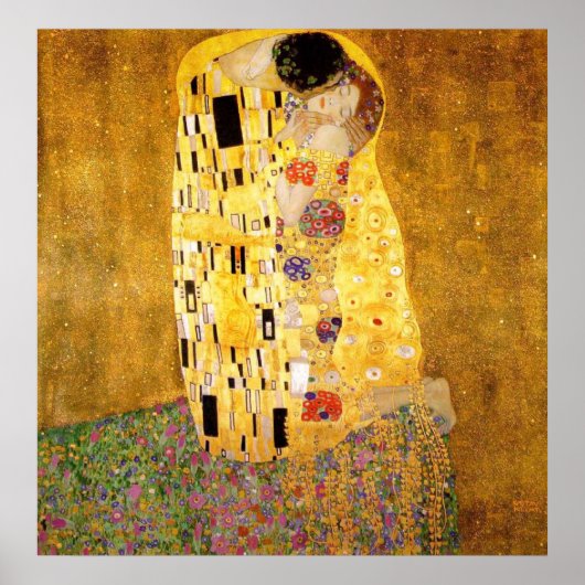 Gustav Klimt The Kiss Fine Art Poster (Voorkant)