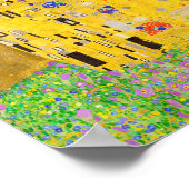 Gustav Klimt The Kiss Fine Art Poster (Hoek)