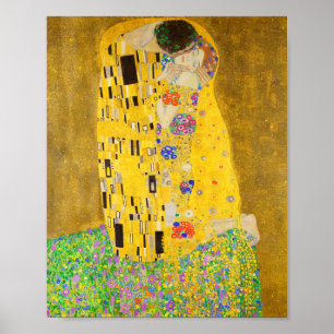 Gustav Klimt The Kiss Fine Art Poster