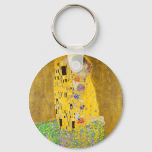 Gustav Klimt The Kiss Fine Art Sleutelhanger