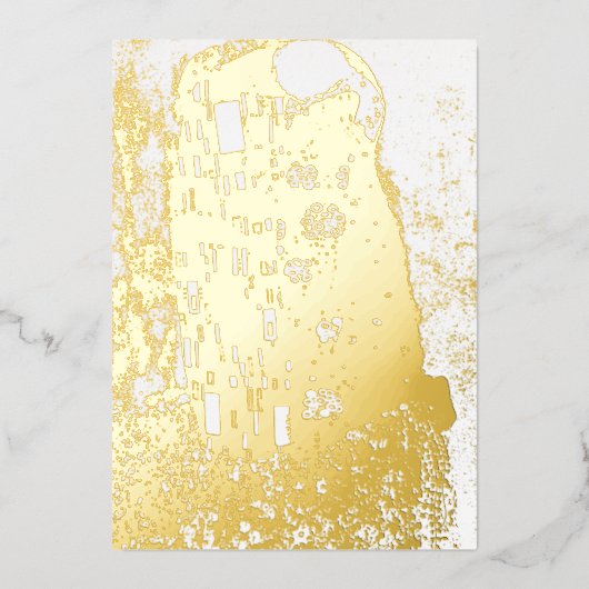 Gustav Klimt - The Kiss Folie Feestdagenkaart (Voorkant)