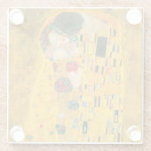 Gustav Klimt The Kiss Glazen Onderzetter (Achterkant)