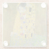 Gustav Klimt - The Kiss Glazen Onderzetter (Achterkant)