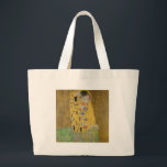 Gustav Klimt "The Kiss" Grote Tote Bag<br><div class="desc">Gustav Klimt's meesterwerk: "De kus". "De Kus", gemaakt door de Oostenrijkse schilder Gustav Klimt. Het wordt beschouwd als zijn beroemdste werk. Hij schilderde het tussen de jaren 1907 en 1908, het hoogtepunt van zijn "Golden Period", toen hij een aantal werken schilderde met gouden bladeren. Oostenrijk beschouwt "De Kus" als een...</div>