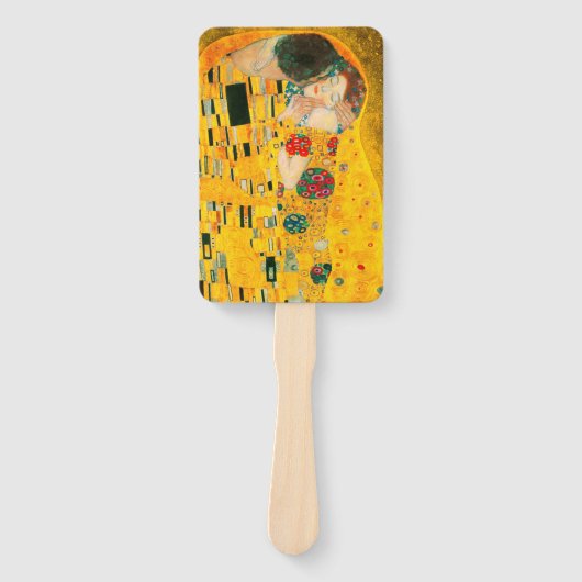 Gustav Klimt The Kiss Handwaaier (Voorkant)