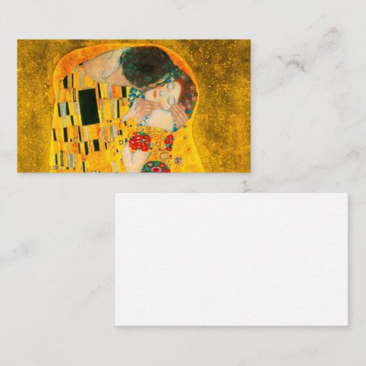 Gustav Klimt The Kiss Informatiekaartje (Voorkant / Achterkant)