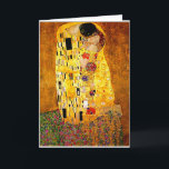 Gustav Klimt, The Kiss, Kaart<br><div class="desc">The Kiss,  1907 door Gustav Klimt,  Fine Art</div>
